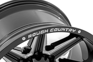 GMC Sierra 2500 HD Wheel - Rough Country - Series 91, One-Piece - Gloss Black - '01-'10 GMC Sierra 2500 HD Wheel - Rough Country - Series 91, One-Piece - Gloss Black - '01-'10